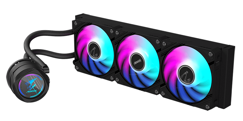 AORUS WATERFORCE II 360 Liquid CPU Cooler, 360mm Radiator with